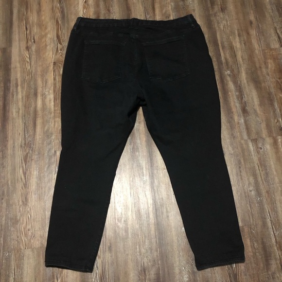 Good American Jeans 28-32 Stretch High Rise Denim in Black165 Wash - Picture 4 of 5
